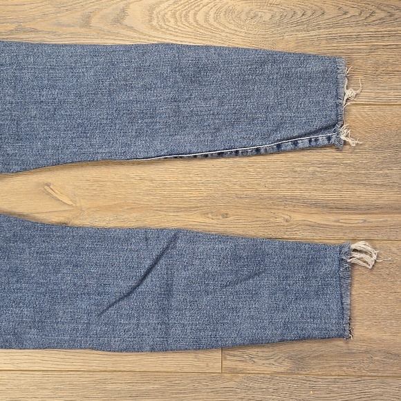 All Saints light wash Grace skinny ankle fray cropped denim jeans, sz 26 - Picture 7 of 10
